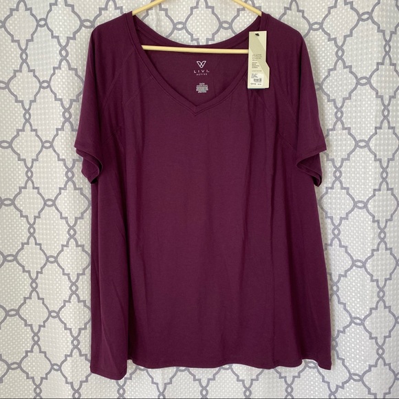 Livi Active Tops - Livi Active Purple Top Livi Active Tops - Livi Active Purple Top